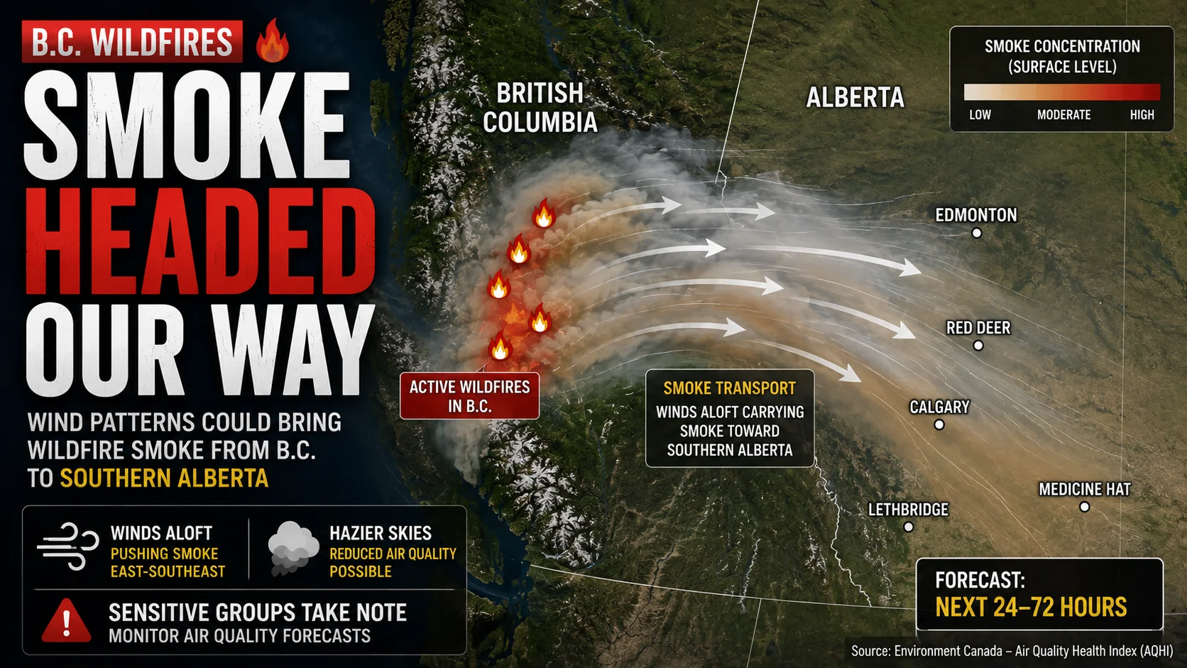 Calgary's Air Is Unsafe Again — Same Fires, New Smoke
